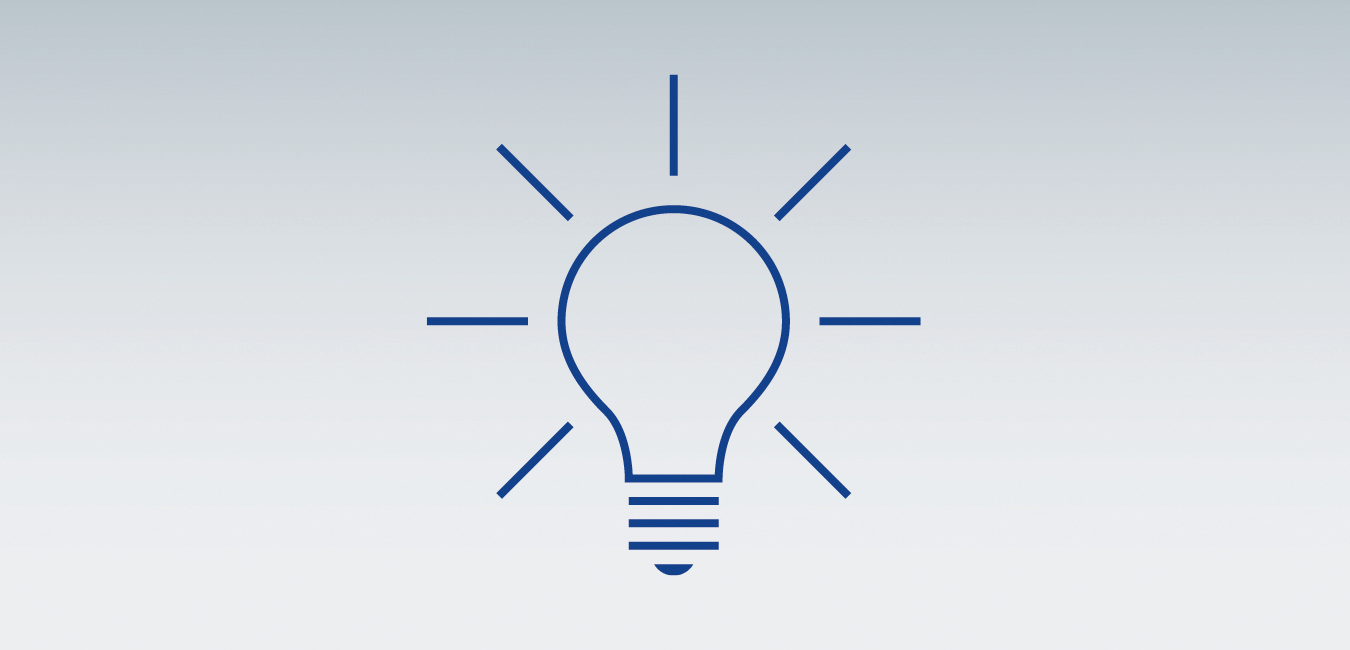 Icon showing a bulb - as graphical representatation for the topic "Expert assistance - For tricky issues"