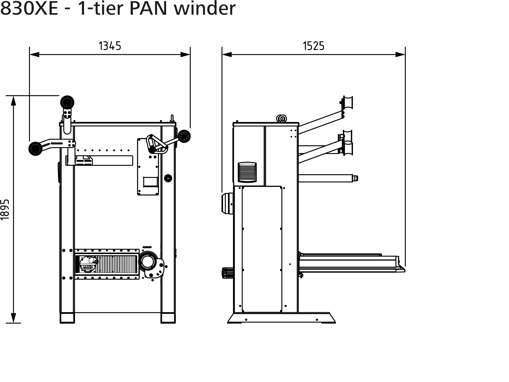 Example of frame unit - SAHM Jumbo Winder 830XE