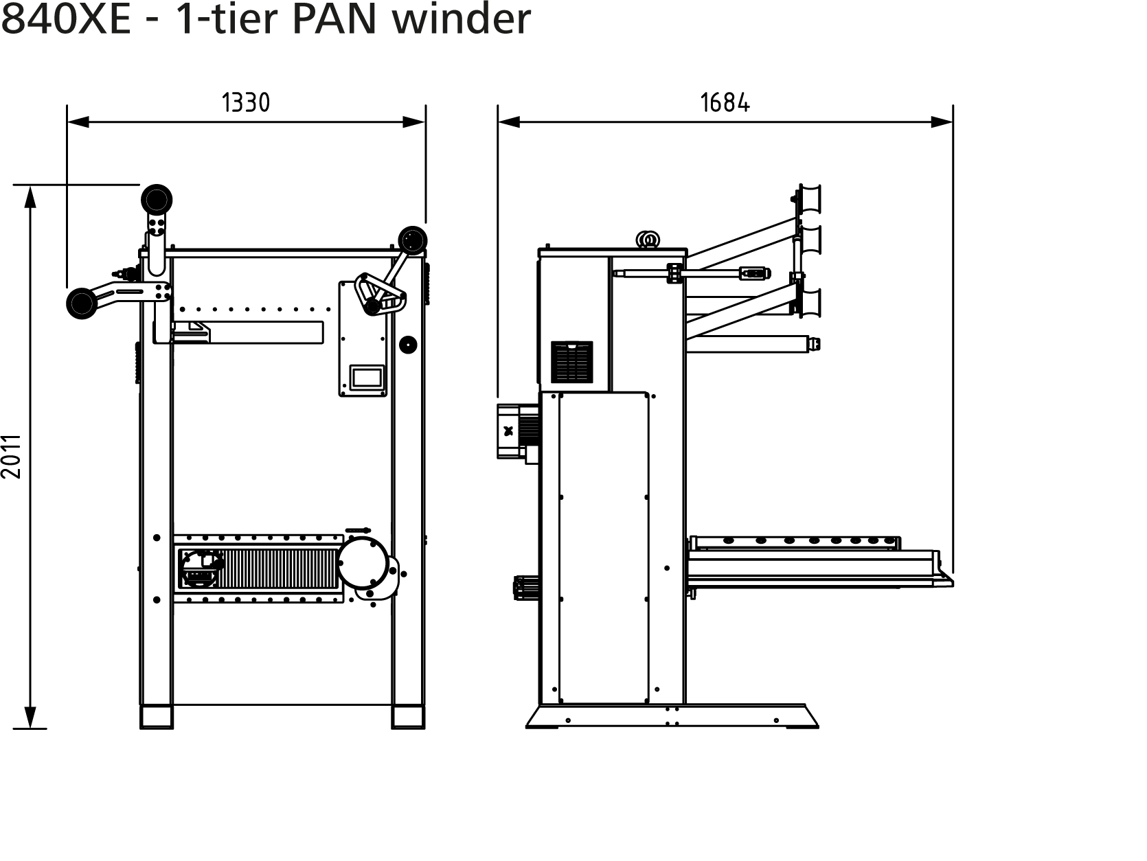 Example of frame unit - SAHM Jumbo Winder 840XE