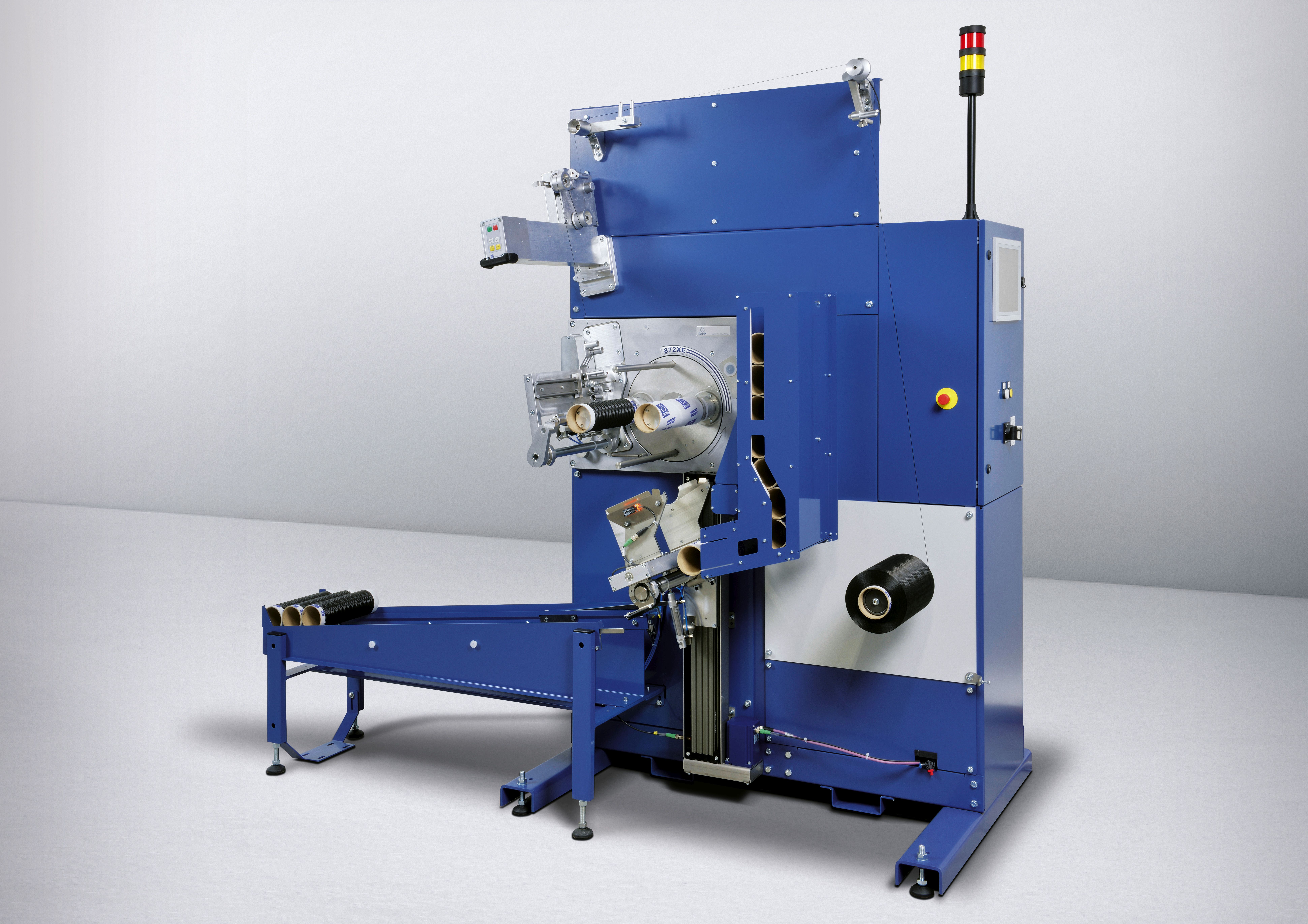 SAHM 872XE Fully Automatic Rewinding Machine for precision cross-wound packages